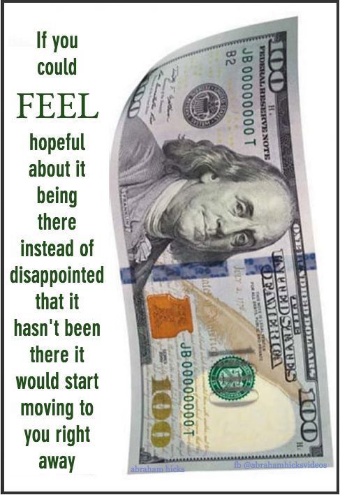 Feel Hopeful about your finances. Forget worry about your past finances. And a $100 Bill.